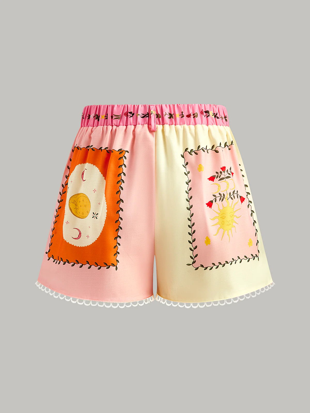 Belted Floral Print Shorts Set - Image 4