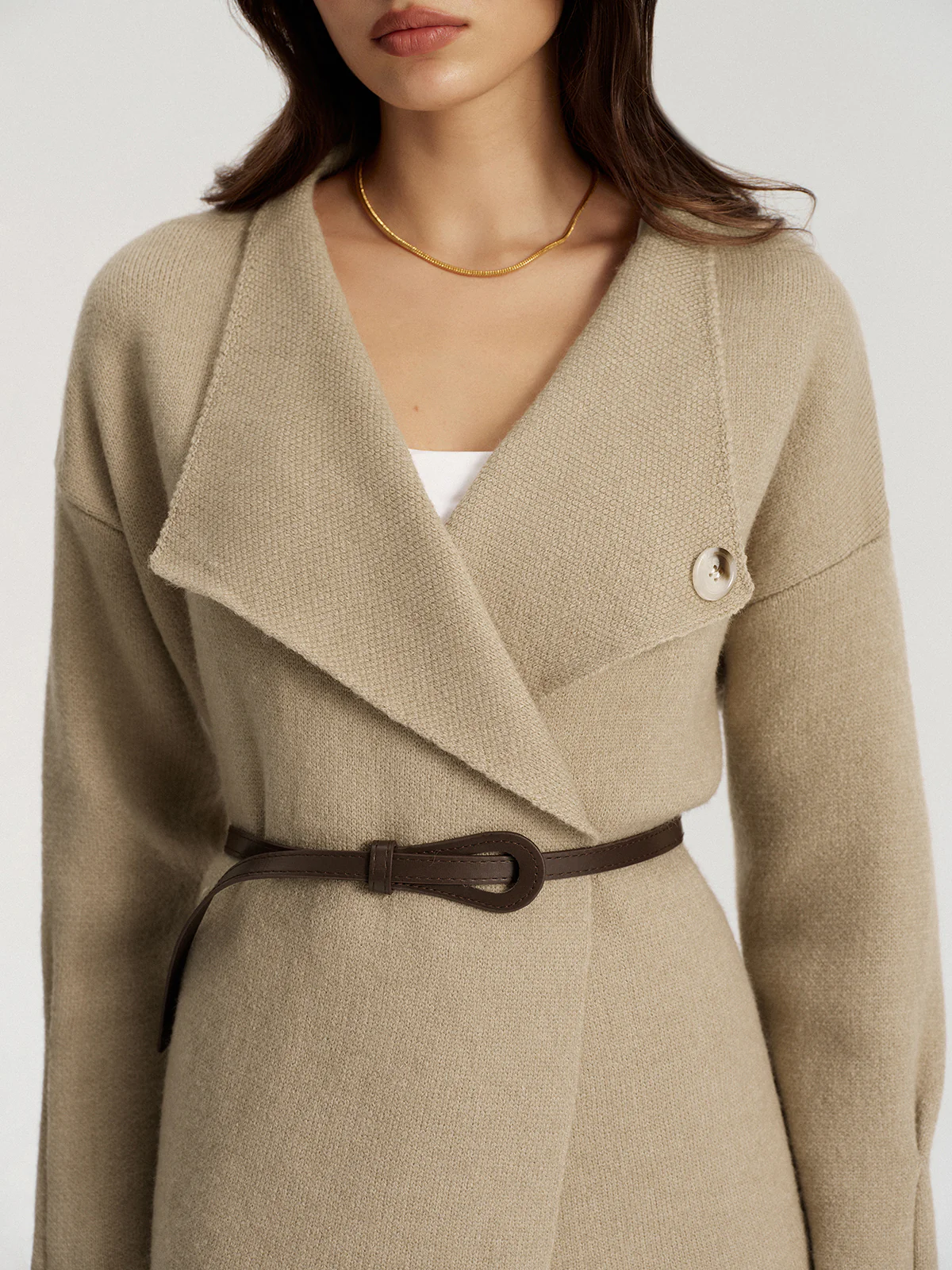 Belted Knit Blazer and Pants Set - Image 4