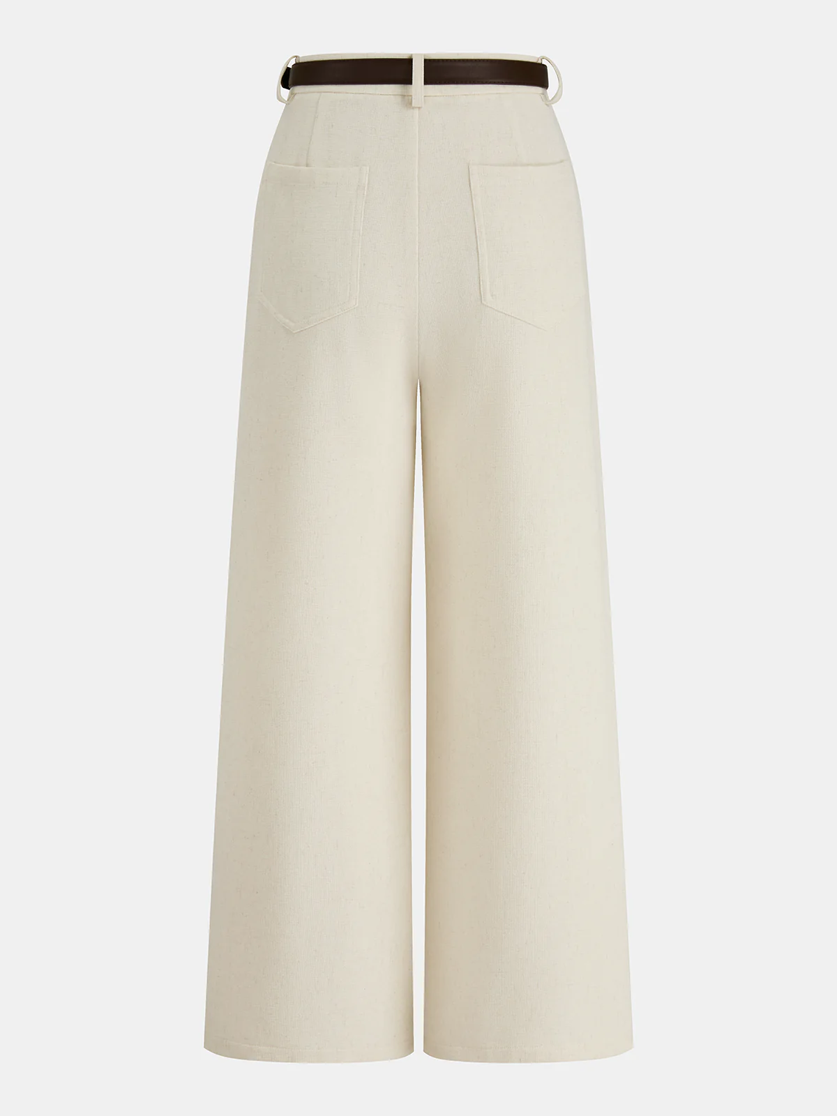 Belted Linen-Blend Wide-Leg Pants - Image 2