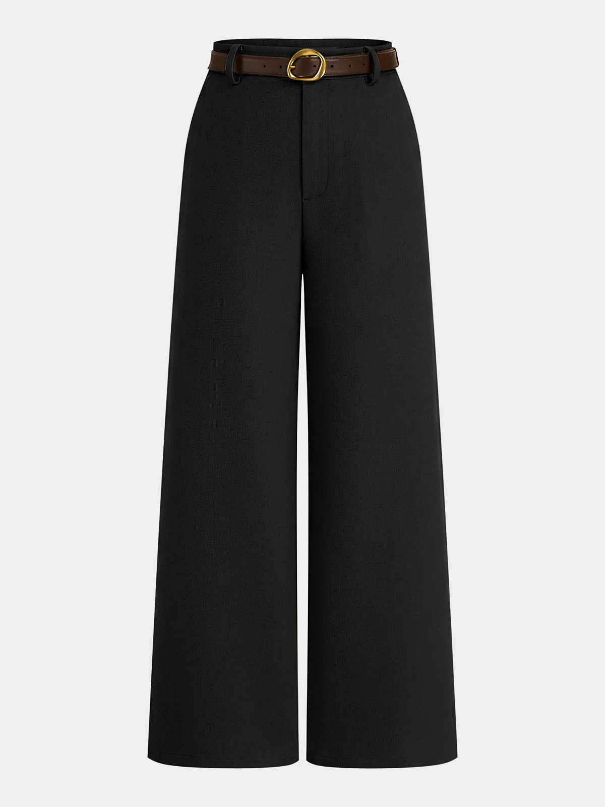 Belted Linen-Blend Wide-Leg Pants - Image 6