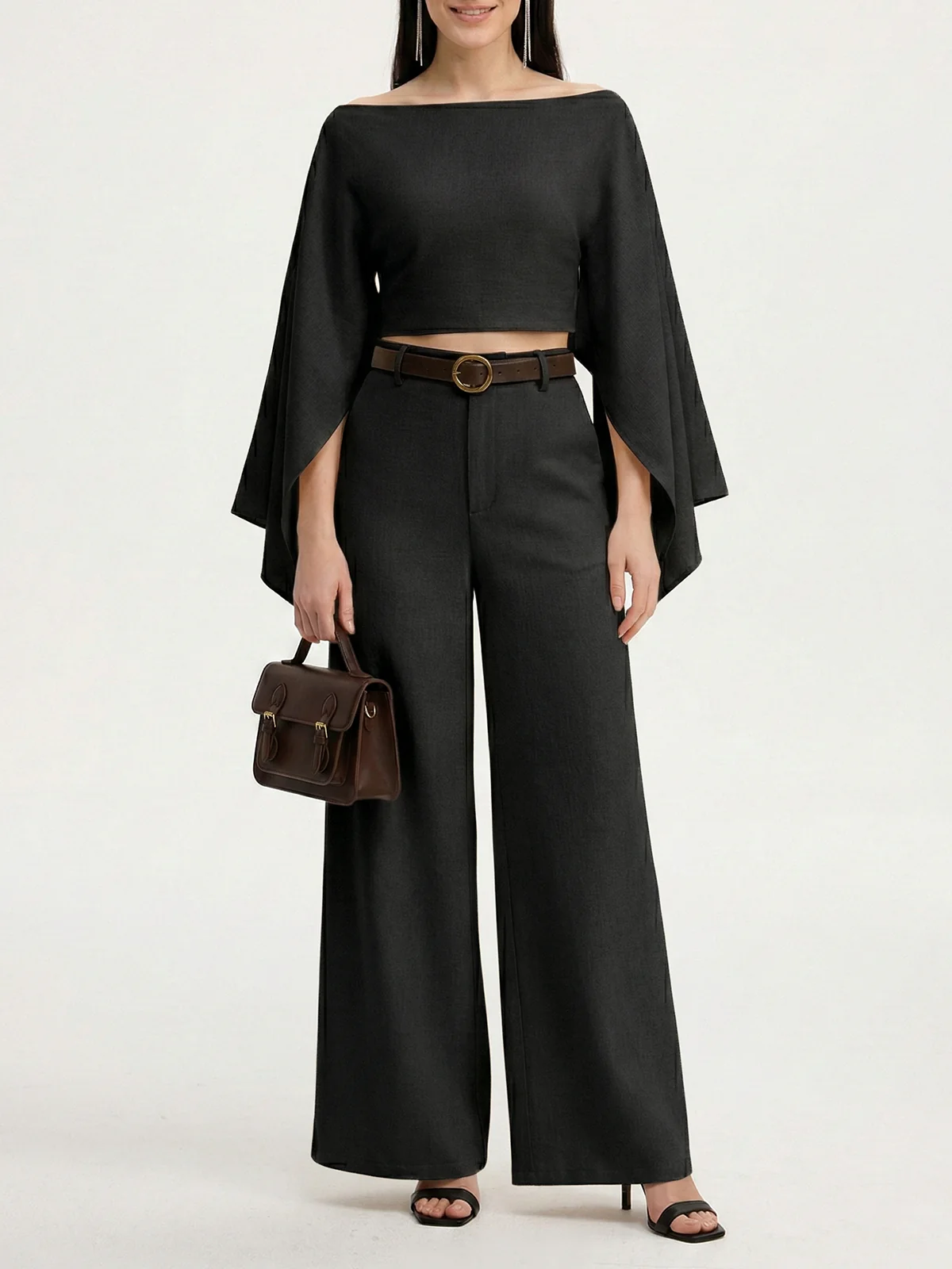 Belted Linen-Blend Wide-Leg Pants - Image 7