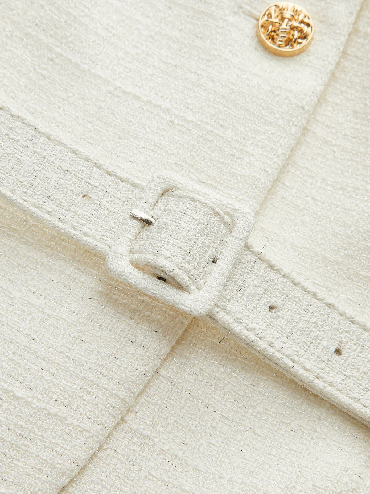 Belted Metal Button Sleeveless Vest - Image 5