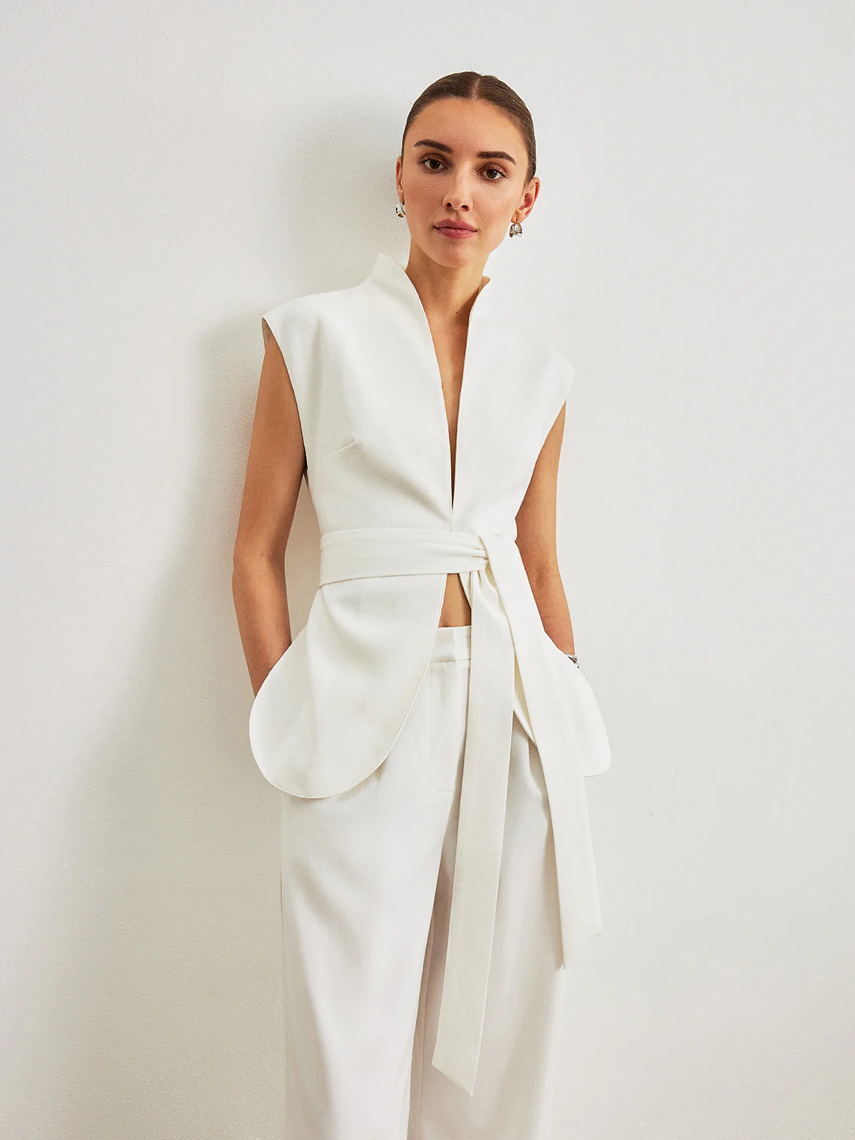 Belted Peplum Top - Image 4