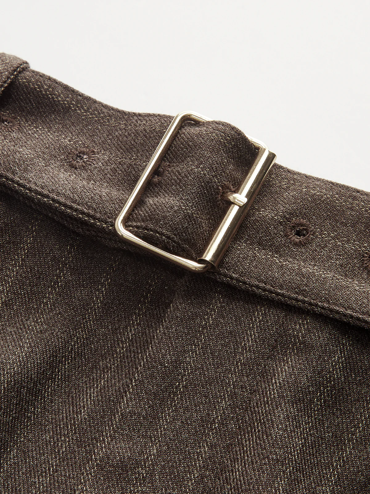 Belted Pinstripe Mid-Waist Wide-Leg Pants - Image 4