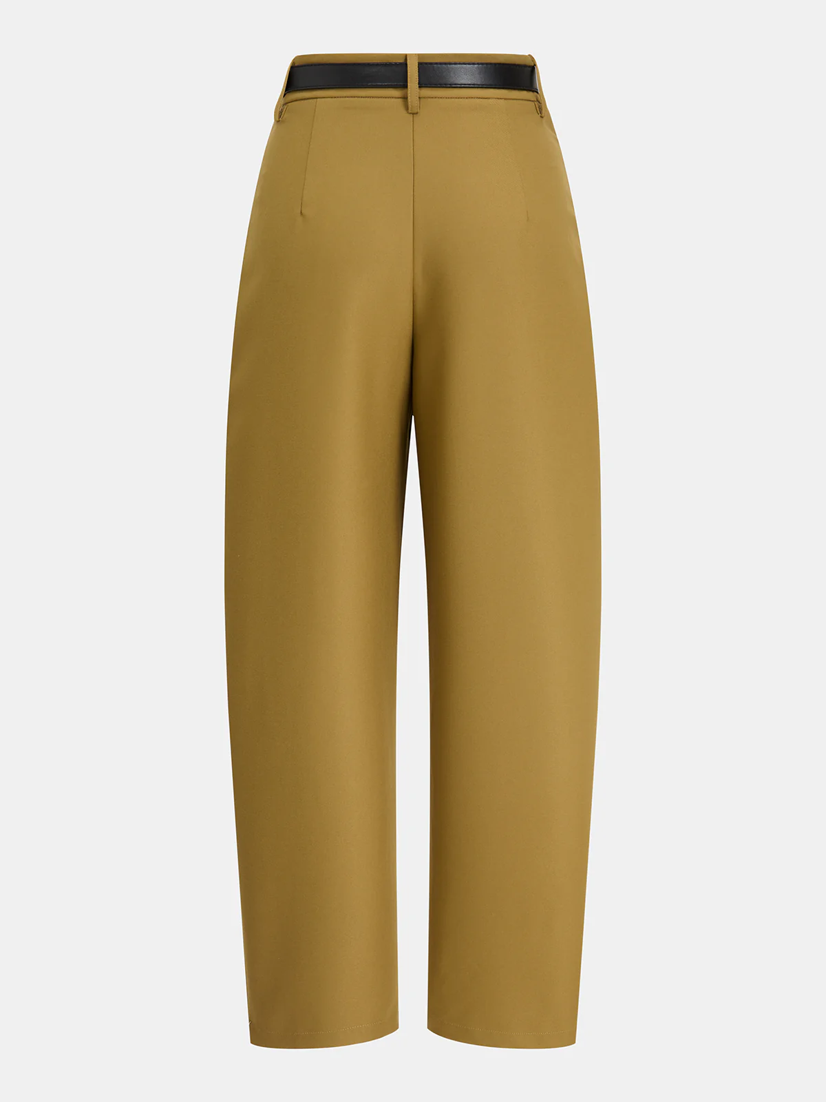 Belted Pleated Mid-Waist Wide-Leg Pants - Image 2