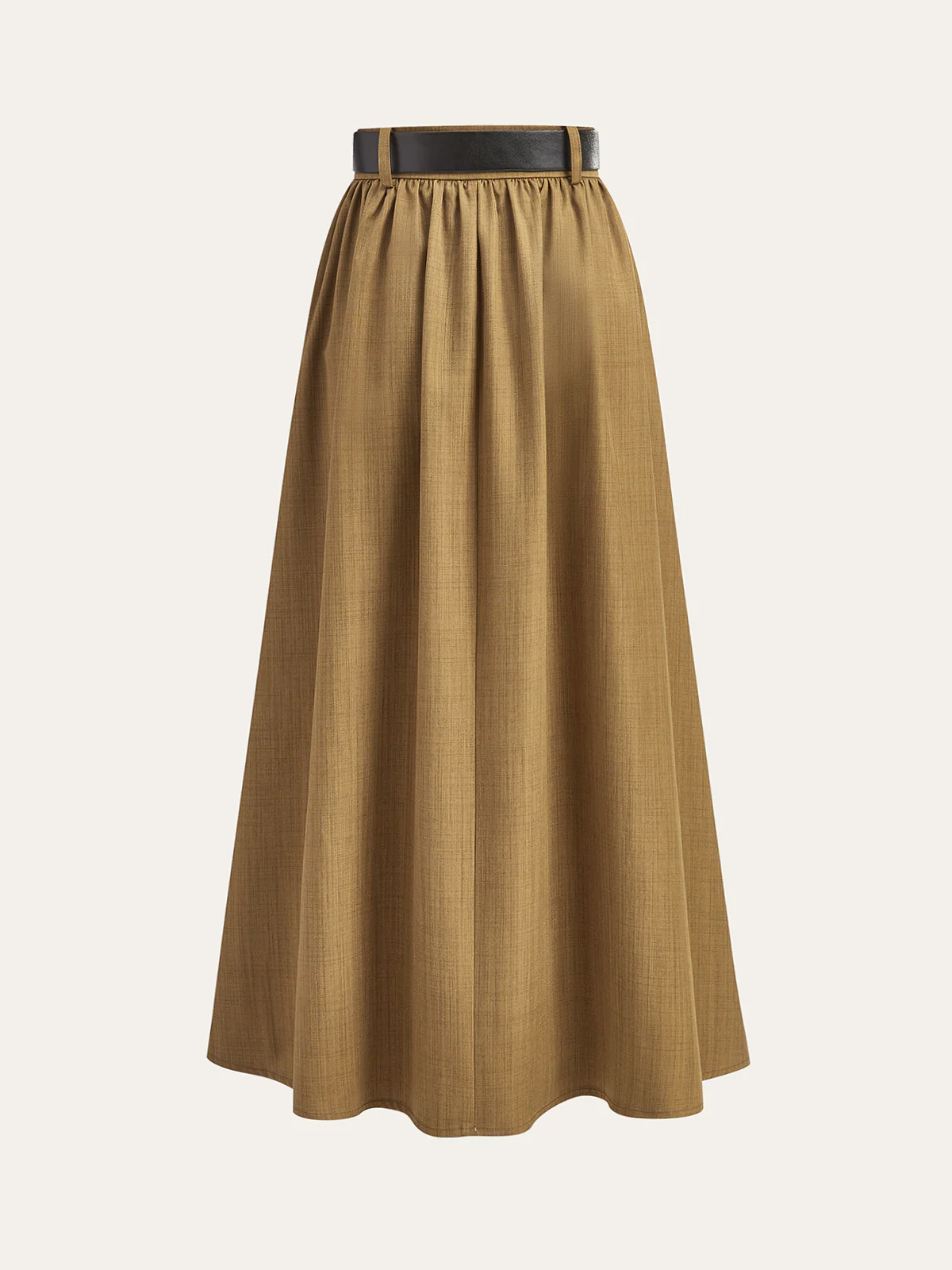 Belted Pleated Midi Skirt - Image 2