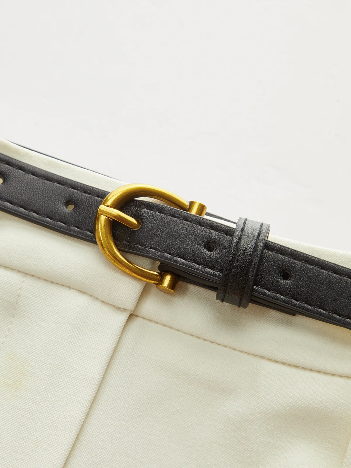 Belted Pleated Straight-Leg Pants - Image 3