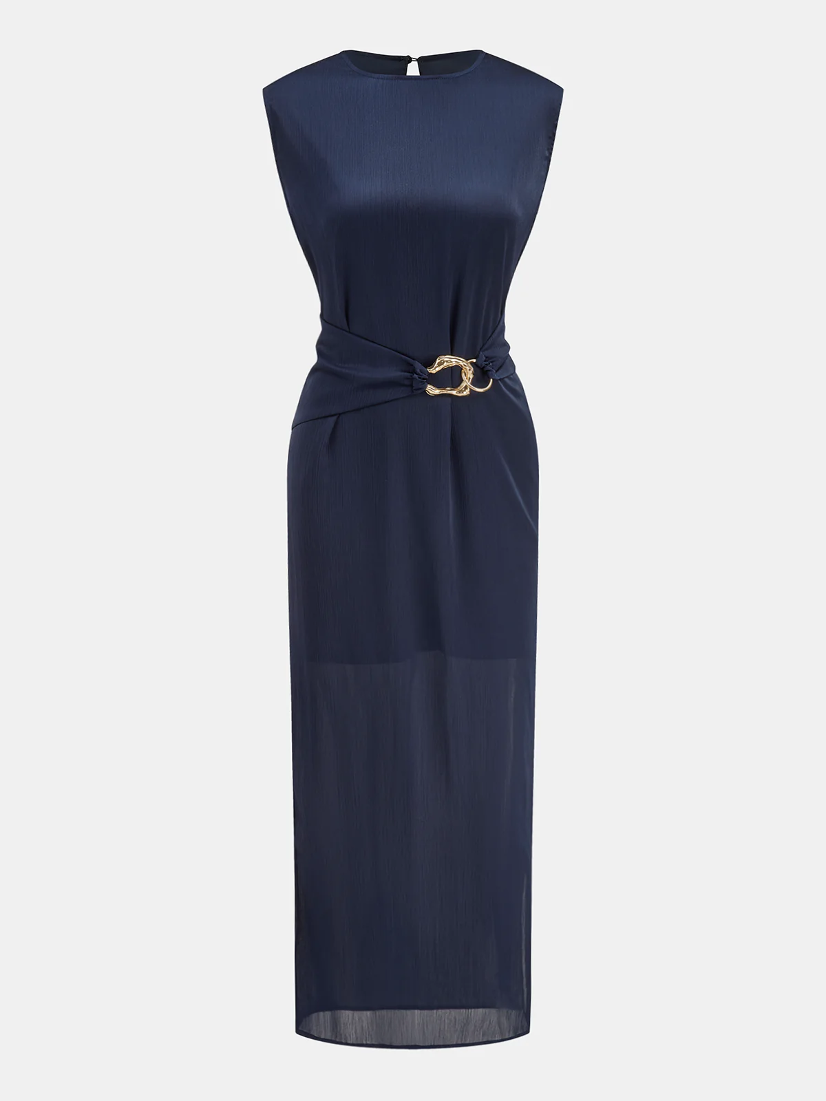 Belted Sleeveless Midi Dress - Image 2