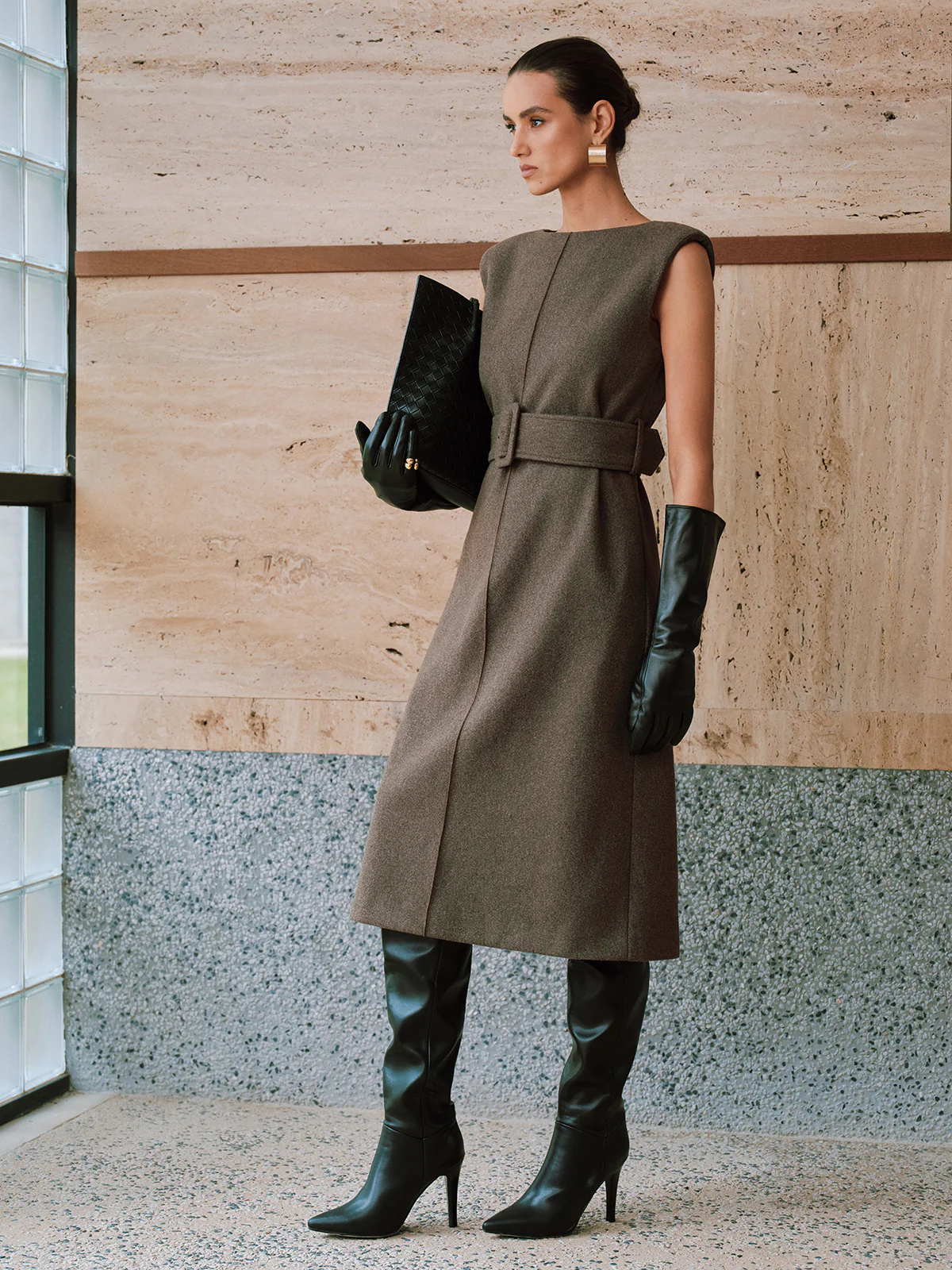 Belted Sleeveless Midi Dress - Image 2