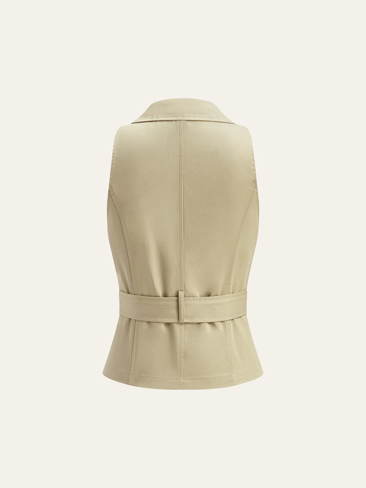 Belted Sleeveless Vest - Image 2