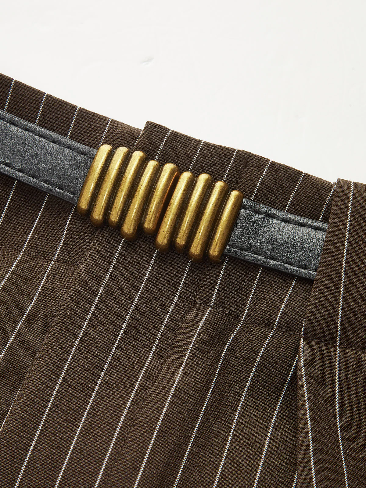 Belted Striped Smart Pants - Image 2