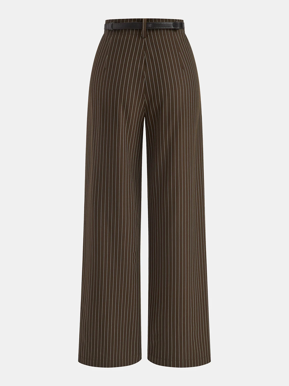 Belted Striped Smart Pants - Image 4