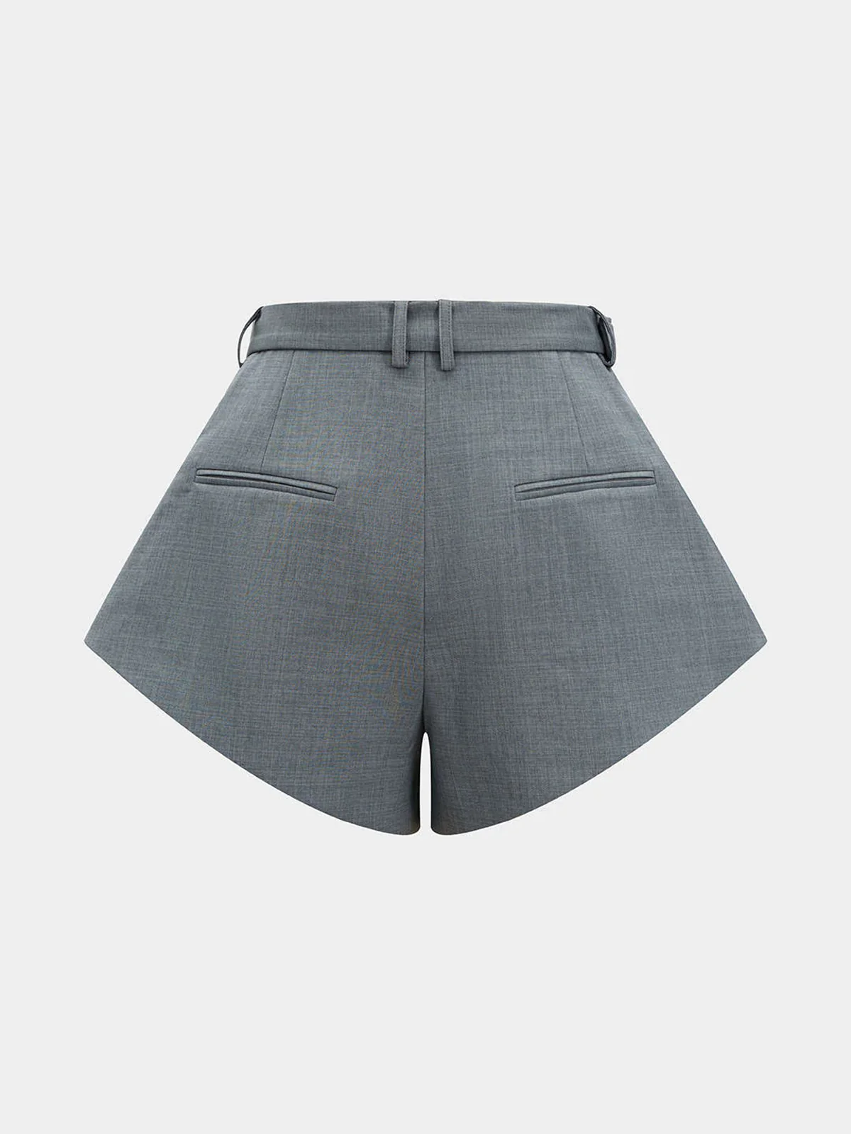 Belted Tailored Pleated Shorts - Image 2