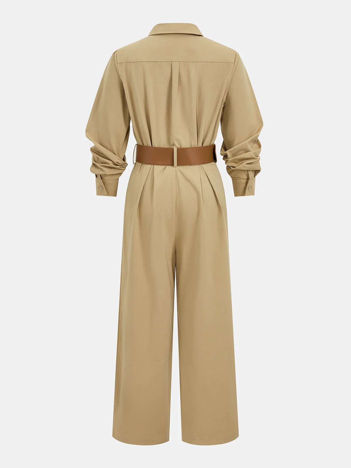 Belted Utility Shirt Jumpsuit - Image 2