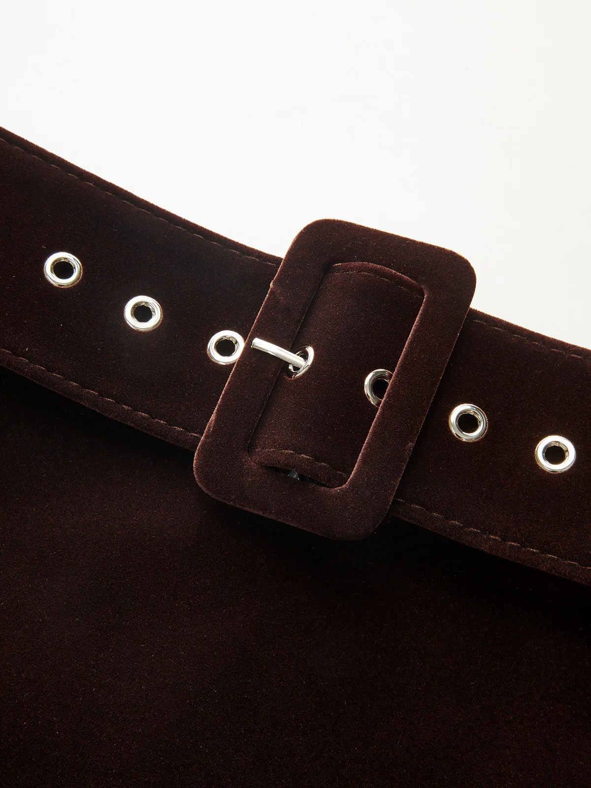 Belted Velvet Mini Skirt - Image 5