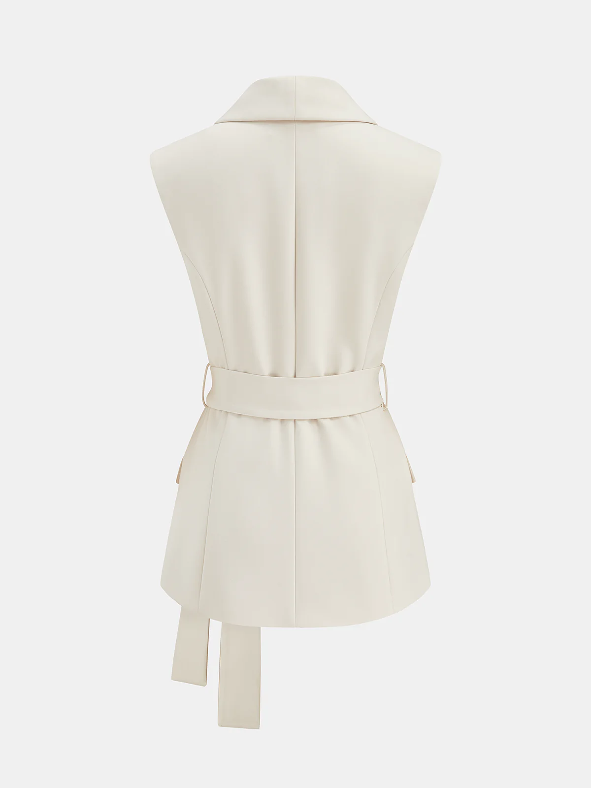 Belted Waistcoat Vest & Pleated Mini Skirt Set - Image 4