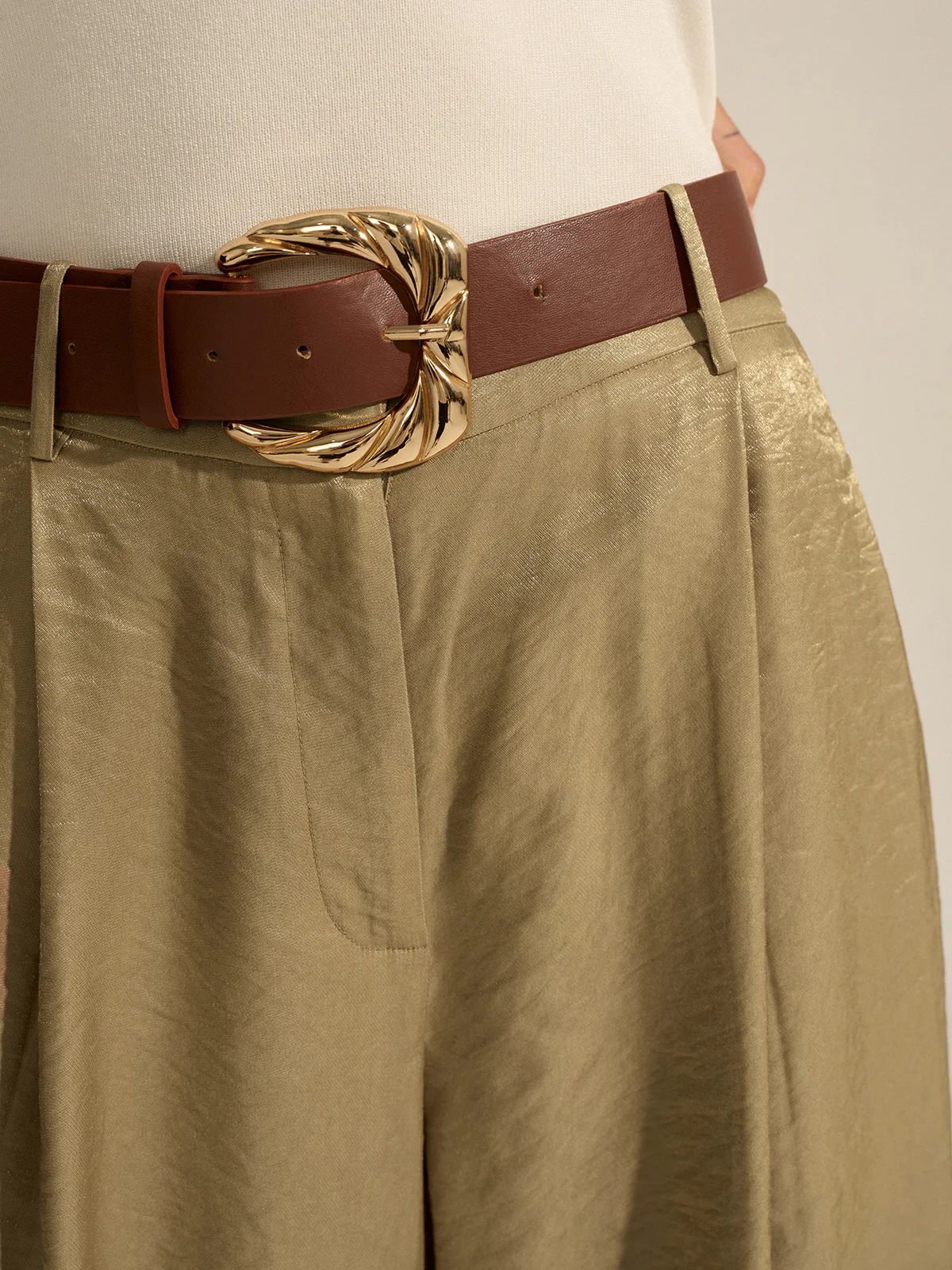 Belted Wide-Leg Pants - Image 3