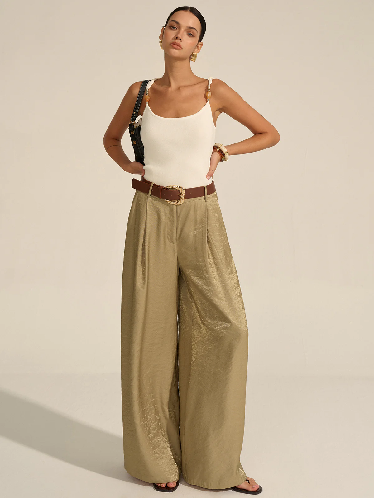 Belted Wide-Leg Pants - Image 6