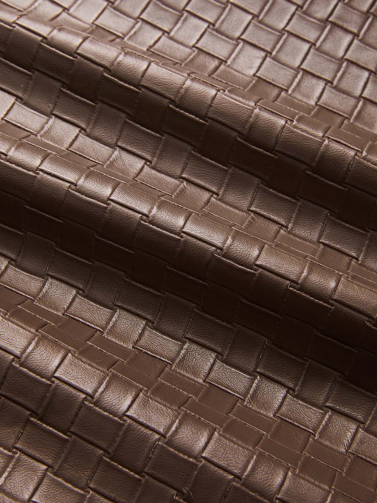 Belted Woven Faux Leather Mini Skirt - Image 3