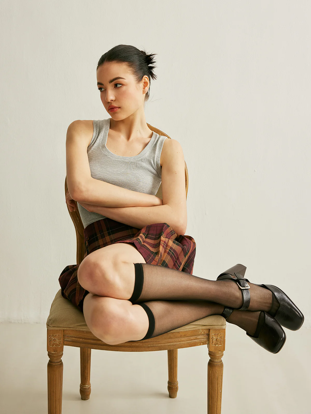 Black Fishnet Knee Highs - Image 2