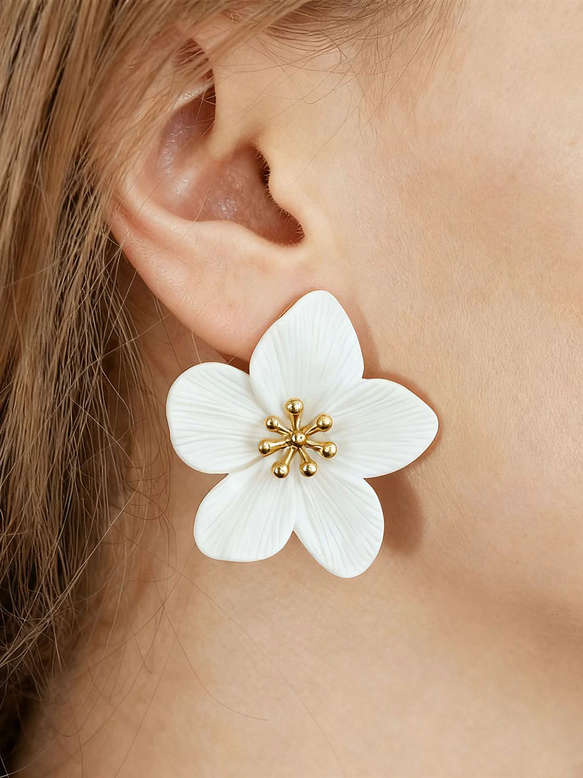 Blooming Flower Stud Earrings - Image 2