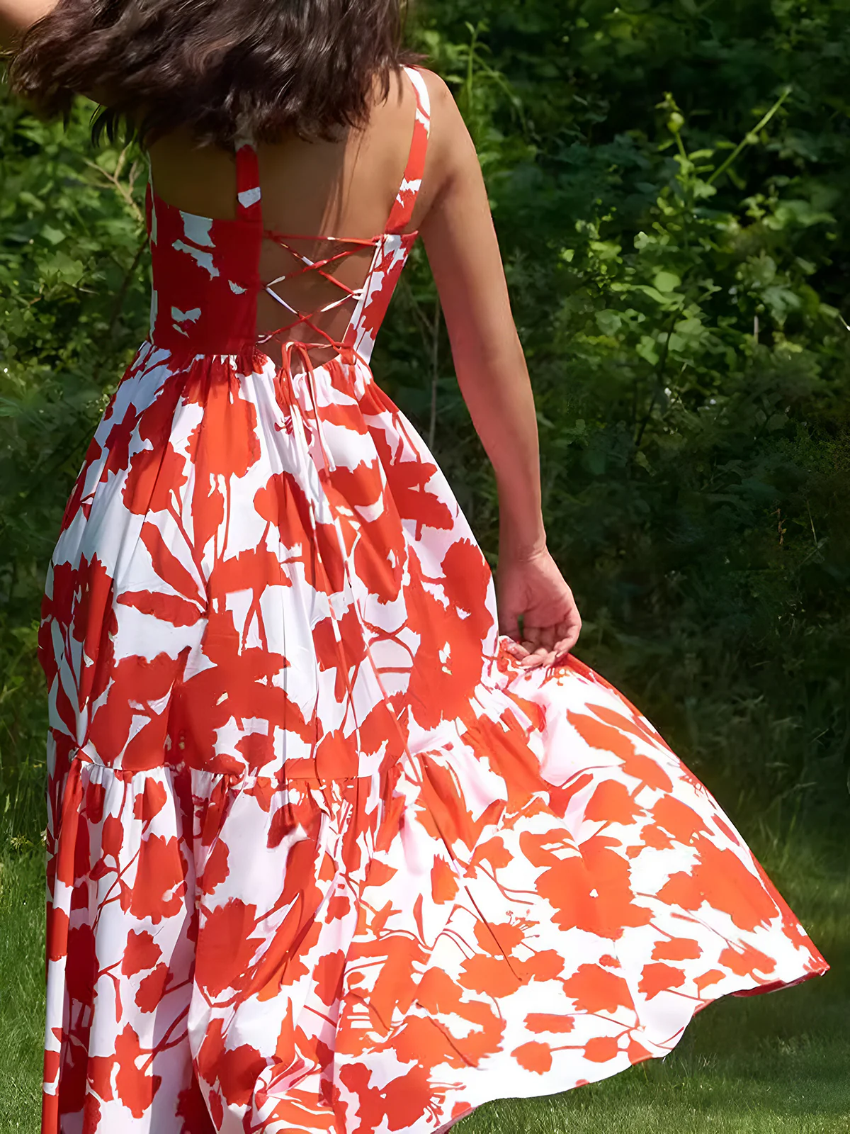 Blooming In Summer Floral Print Cami Long Dress - Image 2