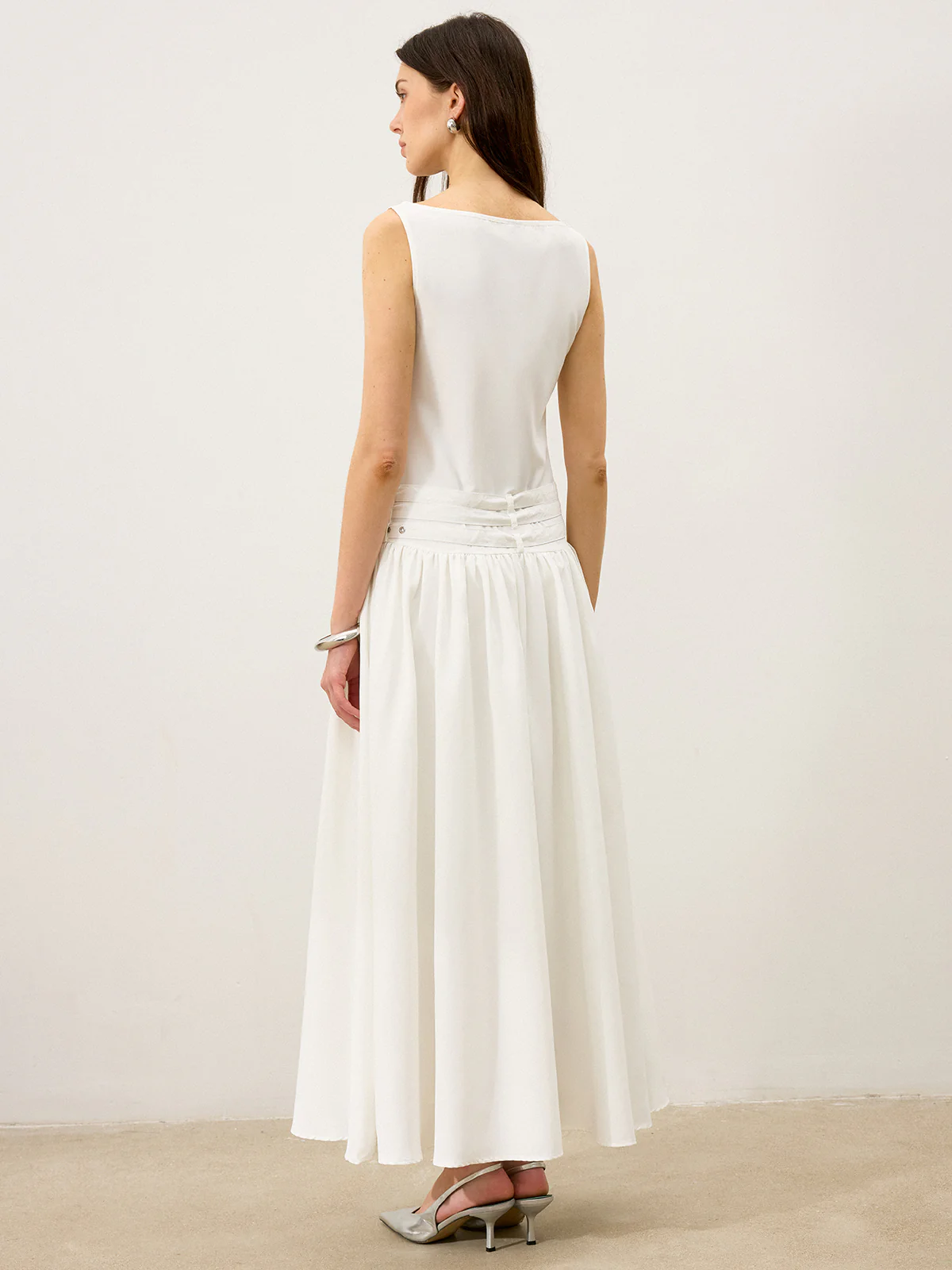 Boat Neck Multi-Belt Low-Waist Maxi Dress - Image 6