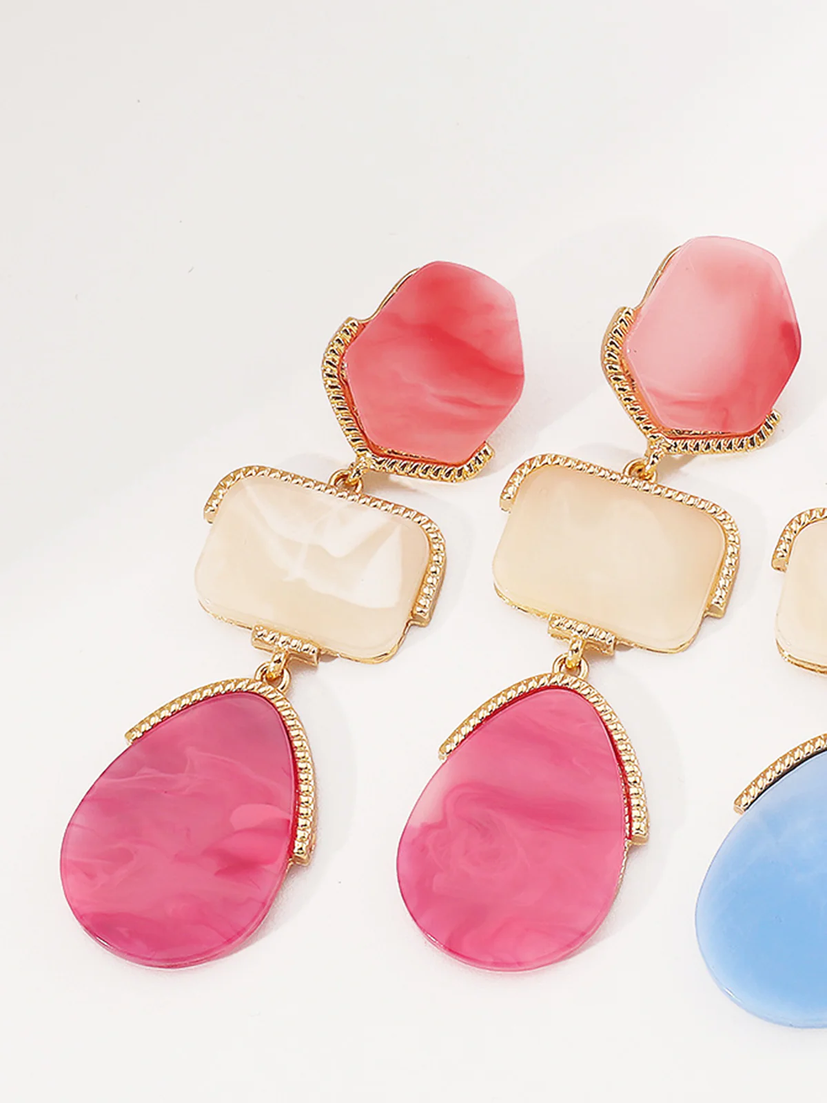 Boheme Geometrical Drop Earrings - Image 3