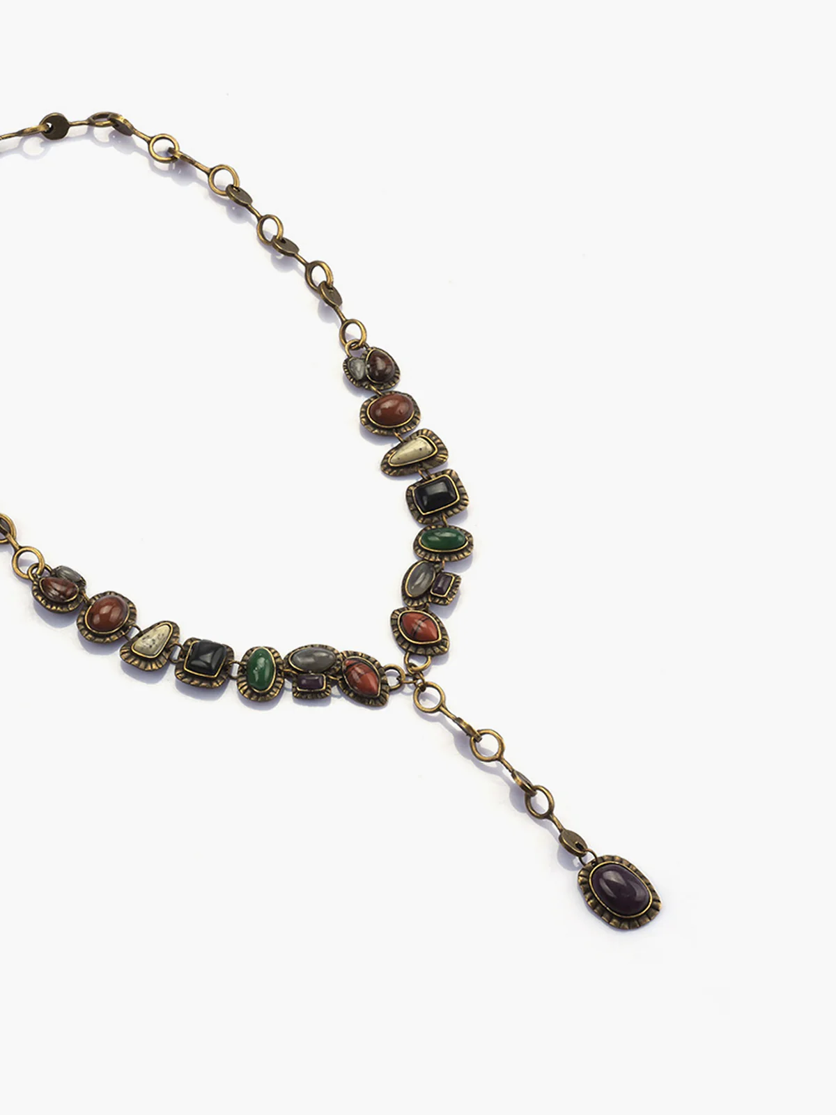 Boheme Geometrical Stones Pendant Necklace - Image 2