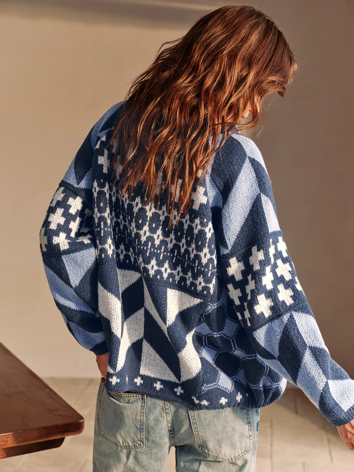 Boheme Printed Lapel Cardigan - Image 5