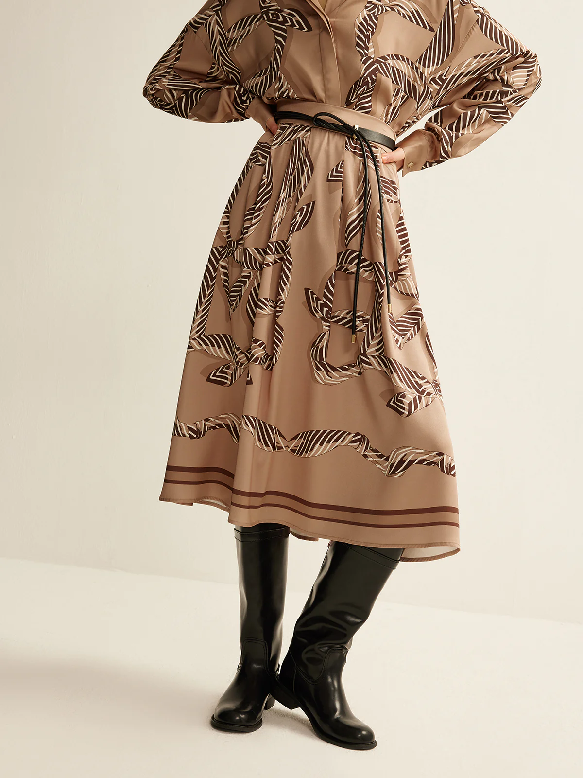 Boheme Printed Midi Skirt Without Belt - Image 2