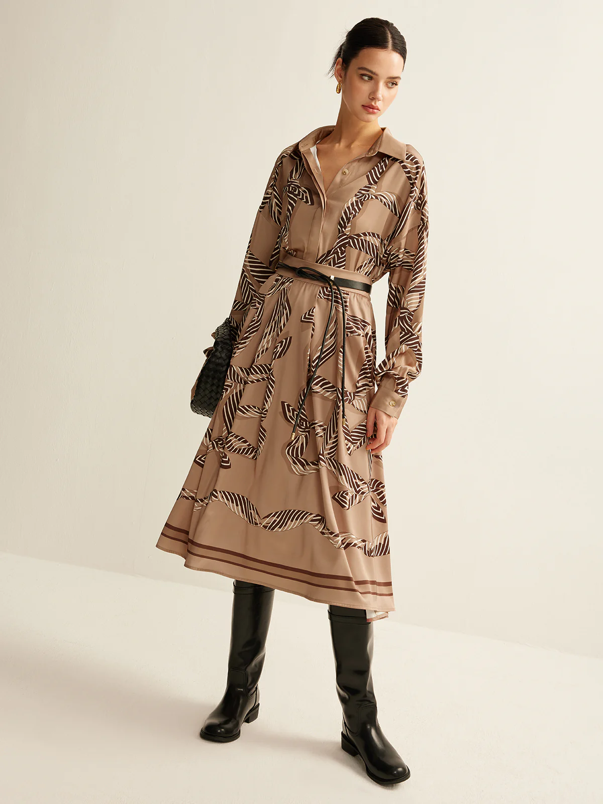Boheme Printed Midi Skirt Without Belt - Image 5