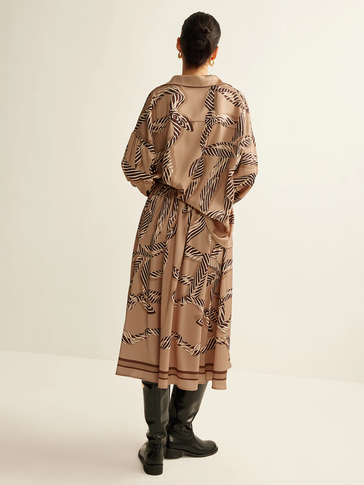 Boheme Printed Midi Skirt Without Belt - Image 7