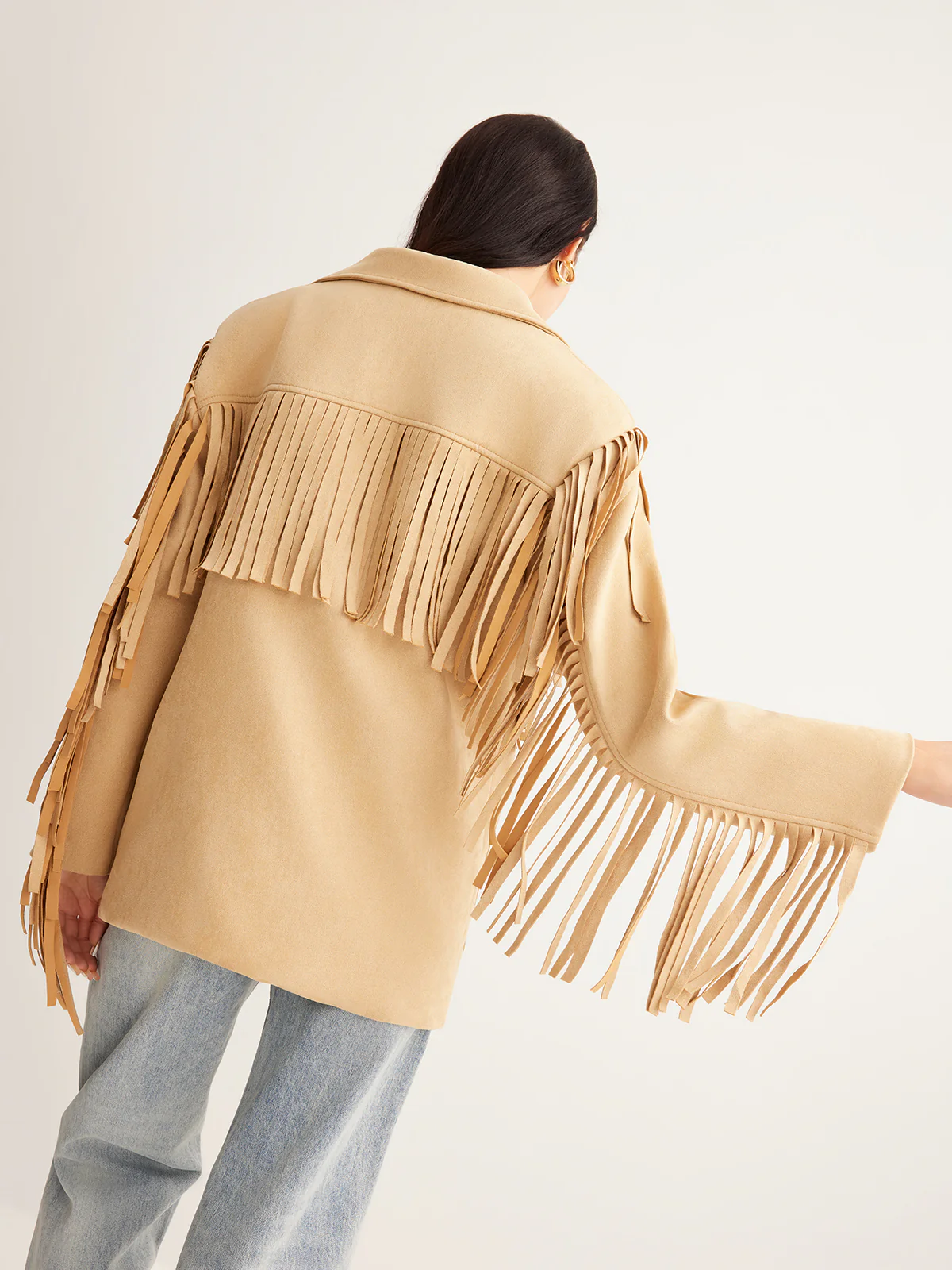 Boheme Tassel Suede Effect Blazer - Image 4