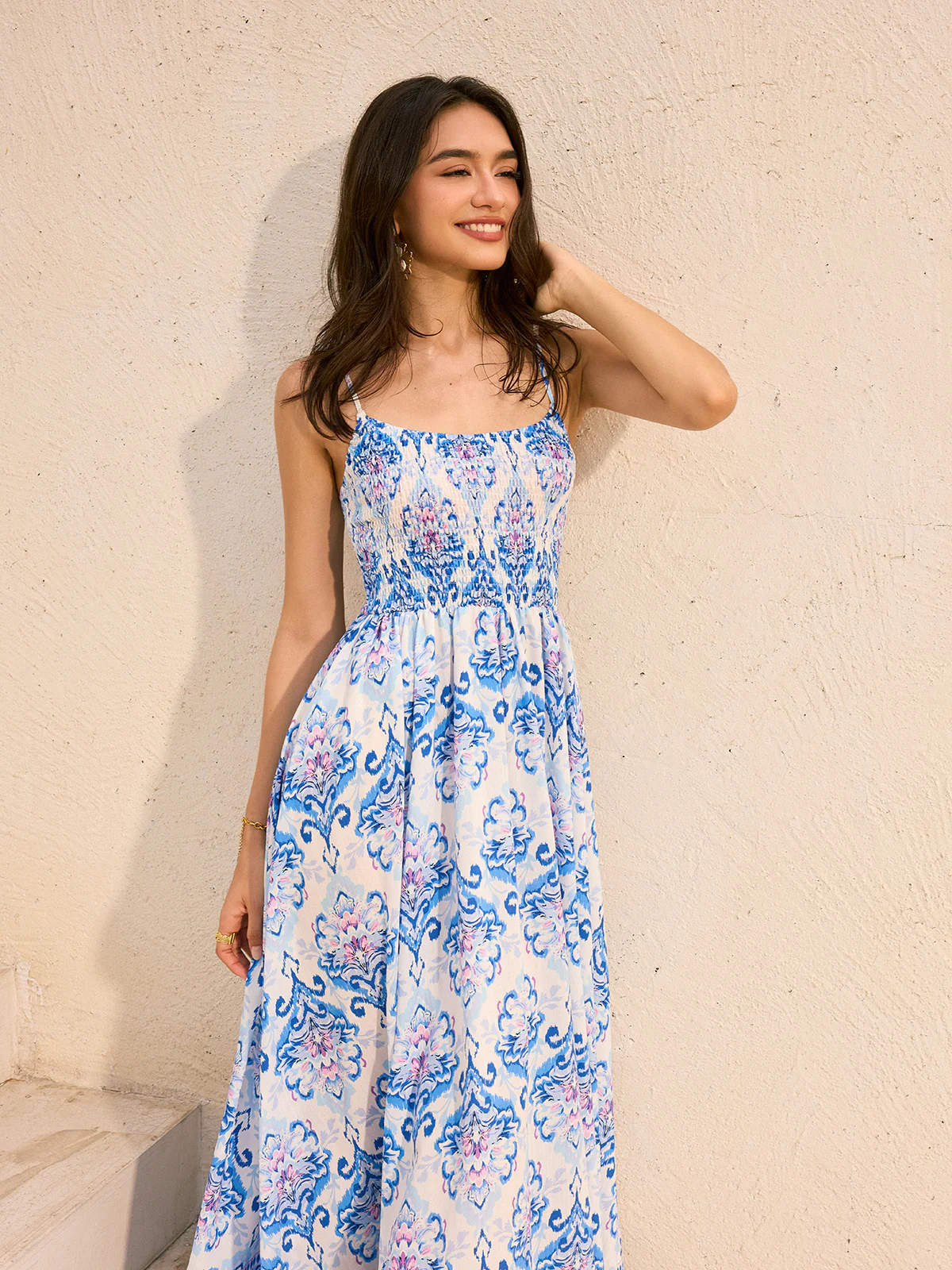 Bohemian Floral Print Maxi Dress - Image 5