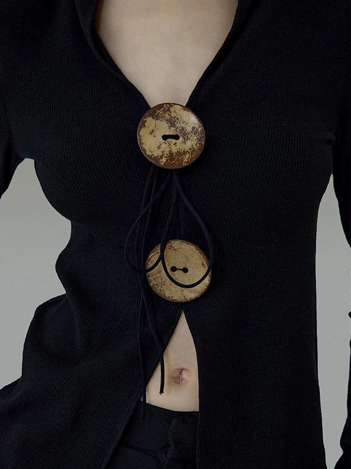 Bohemian Split Knit T-Shirt - Image 2