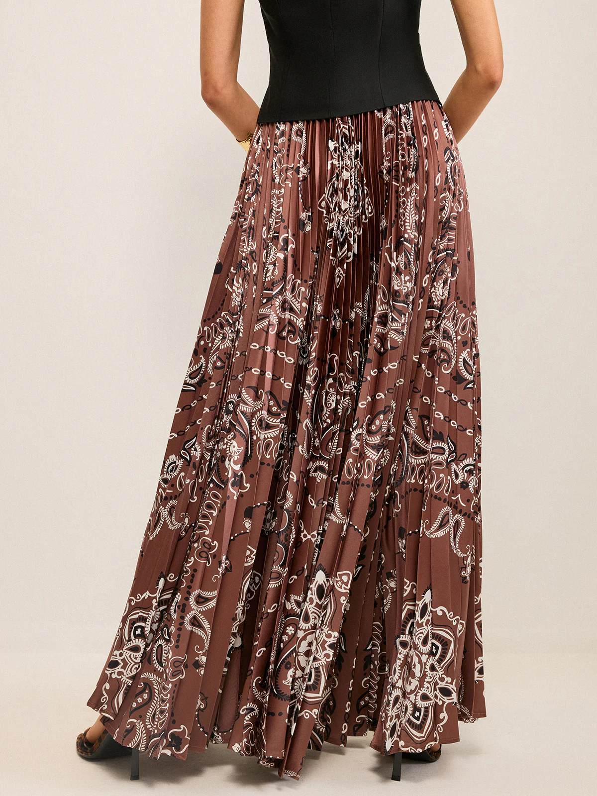 Boho Pleated Maxi Skir - Image 4