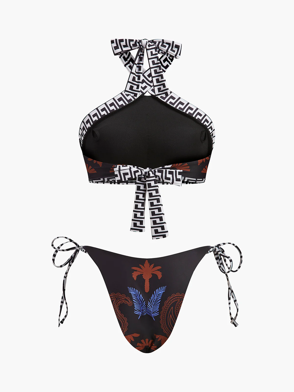 Boho Print Tie-Back Halter Bikini - Image 2