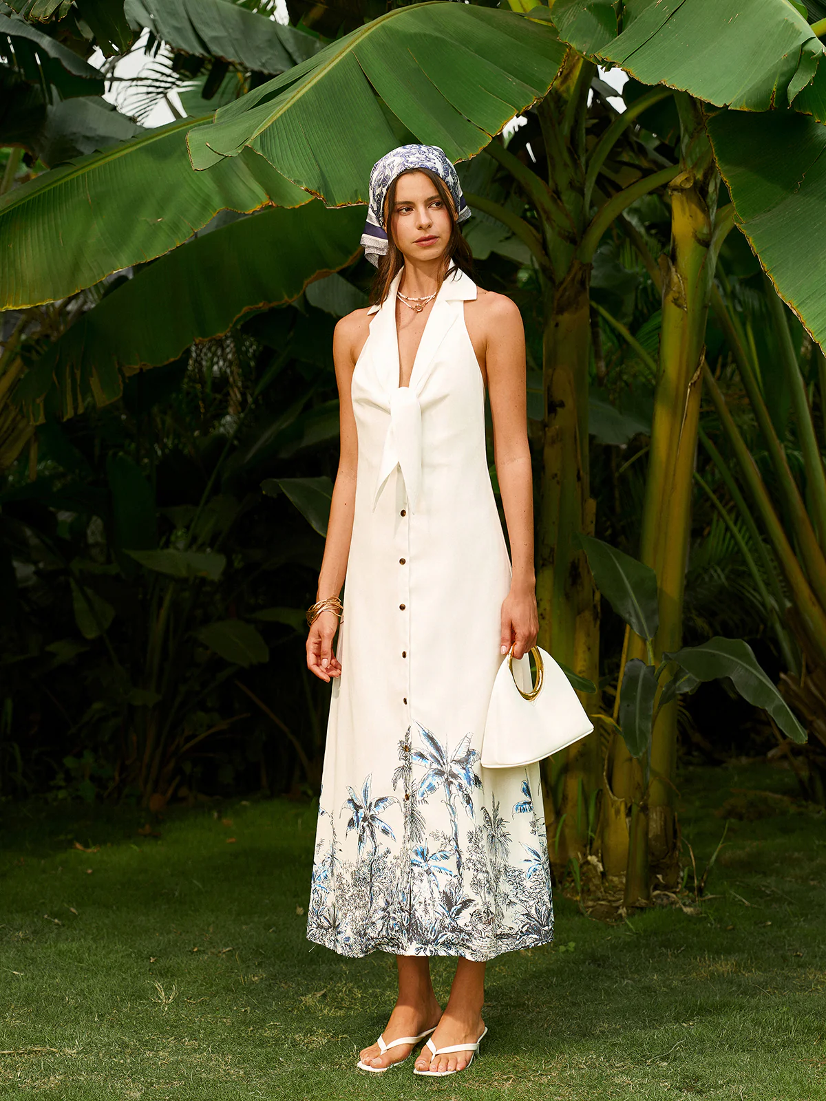 Boho Tie-Front Backless Dress - Image 2