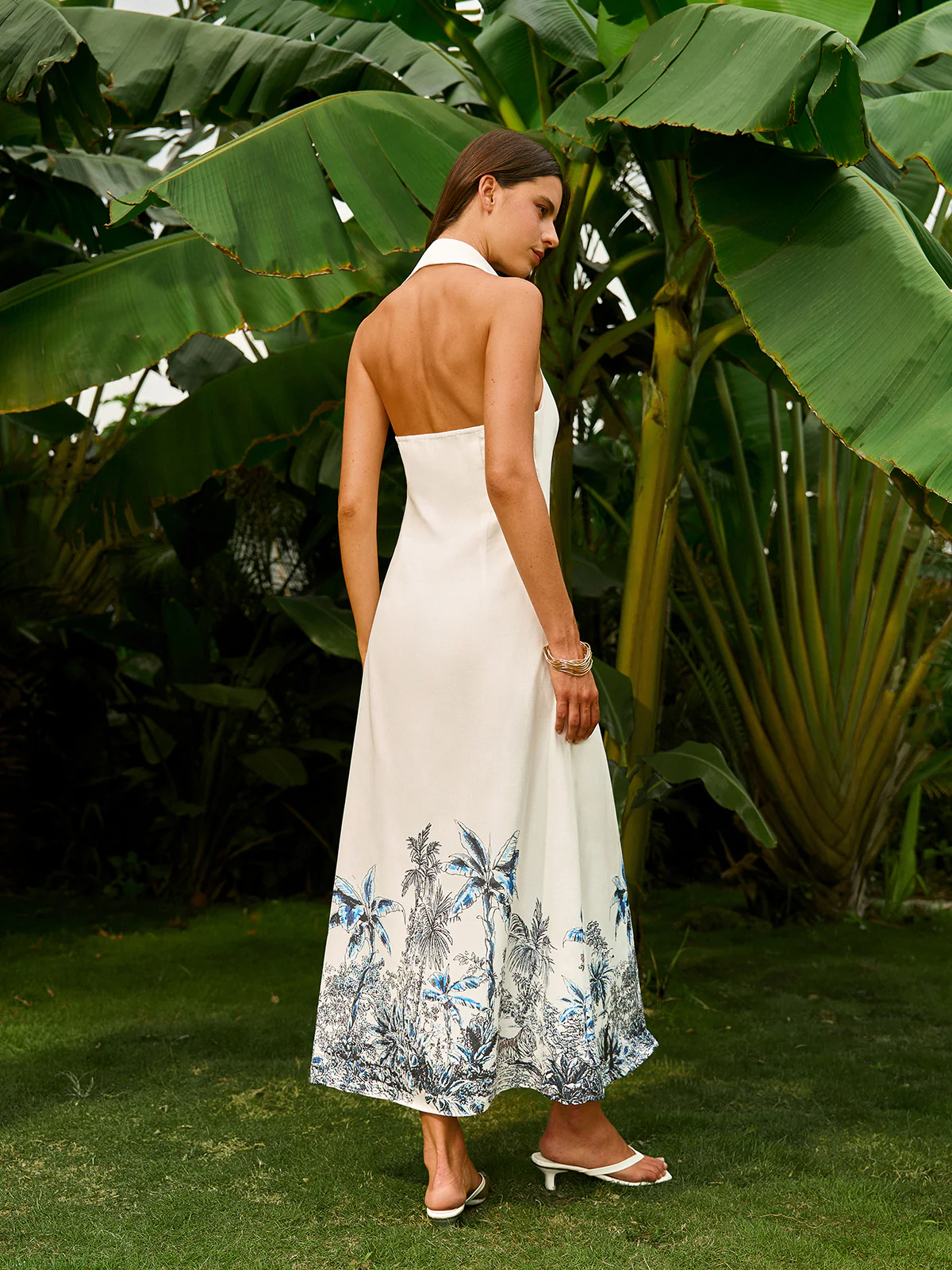 Boho Tie-Front Backless Dress - Image 6