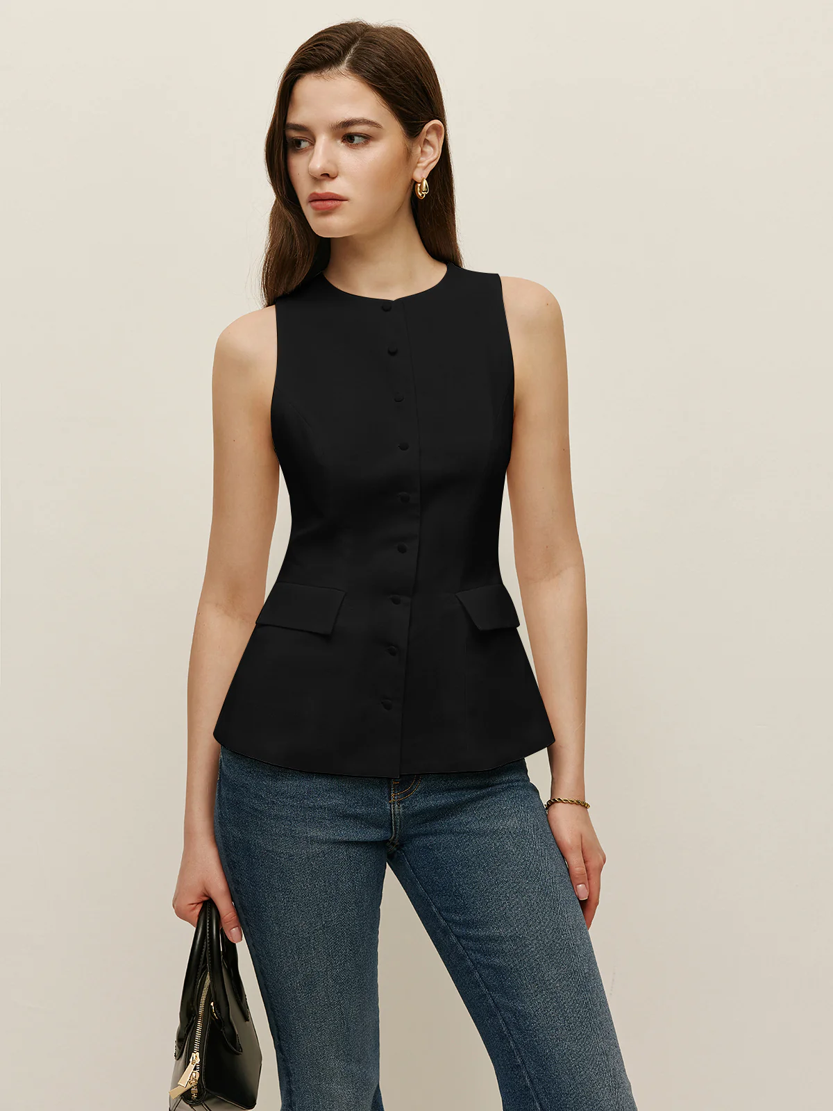 Bow Back Detail Sleeveless Top - Image 8