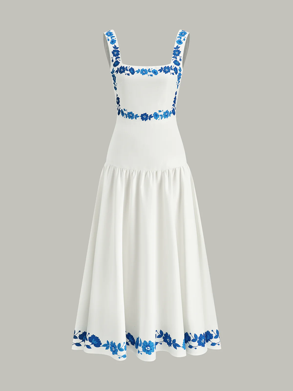 Bow Back Print Midi Dress