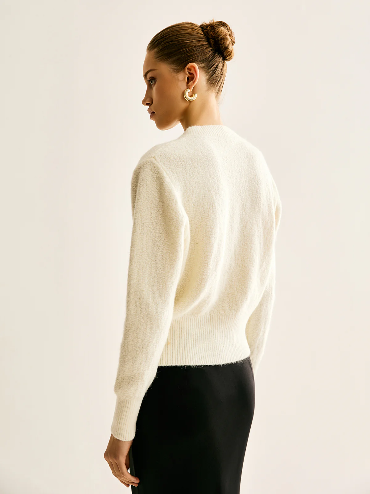 Bow Button Panel Cardigan - Image 7