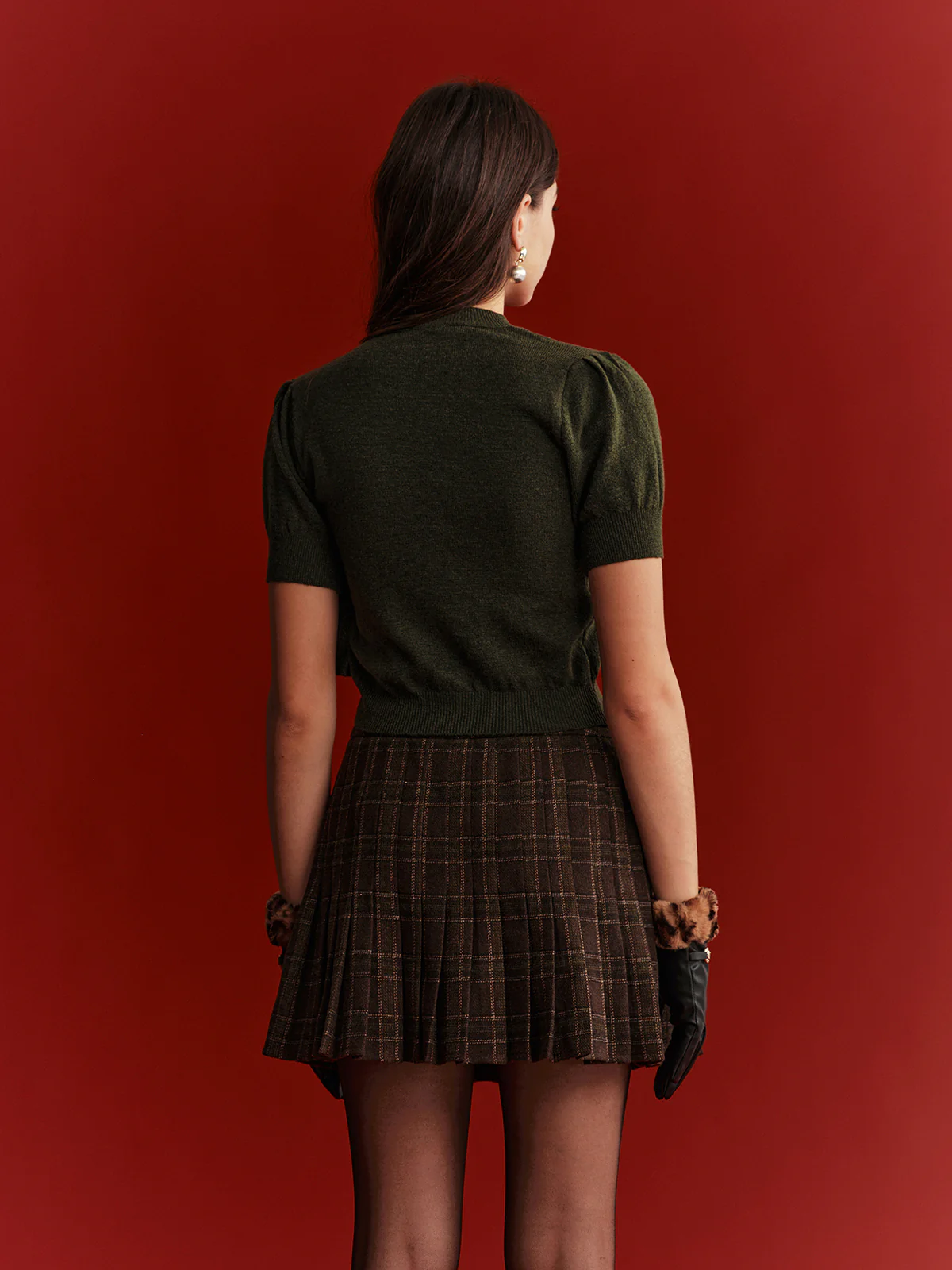 Bow Detail Knit Crop Top - Image 5