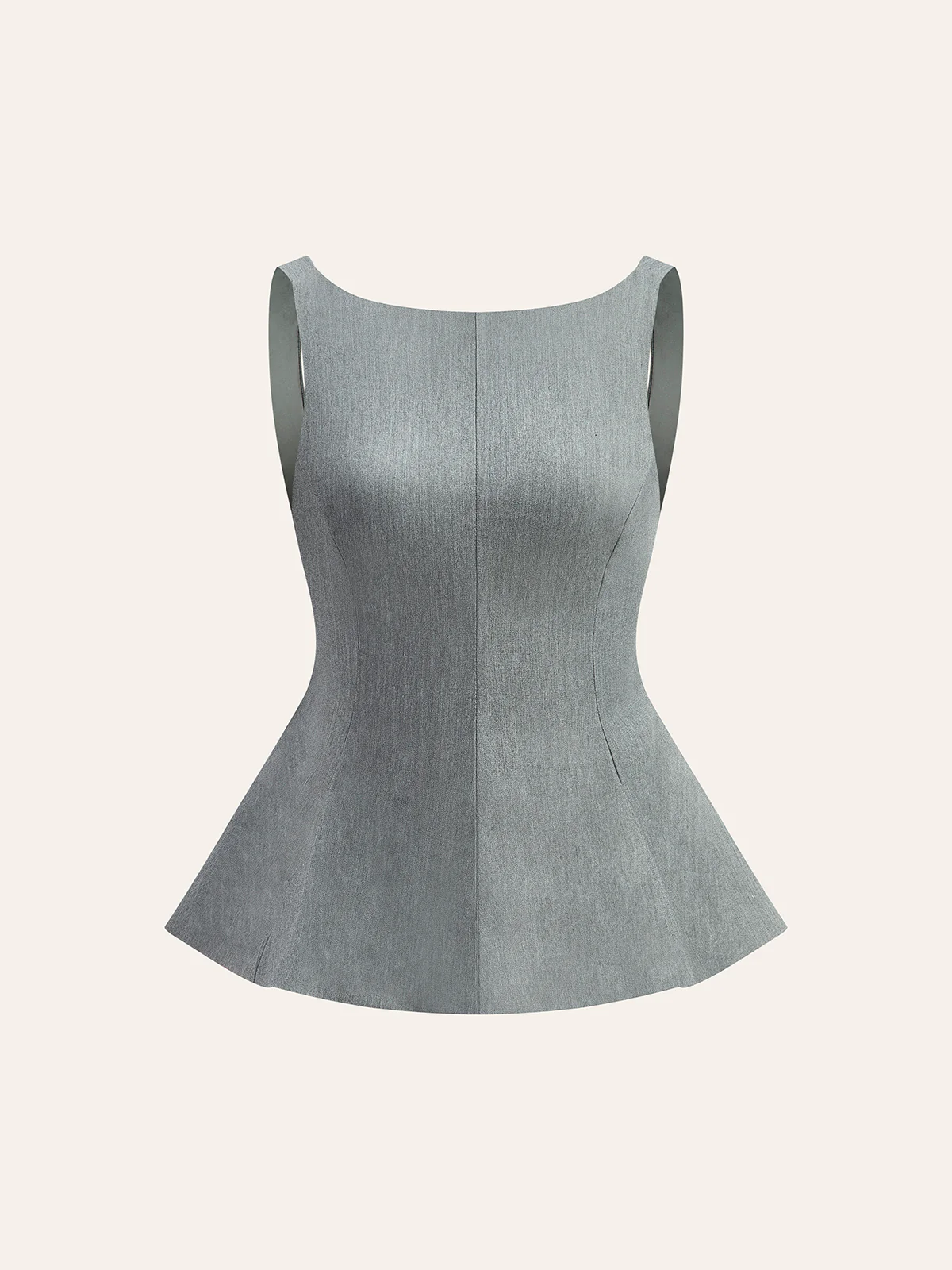 Bow Detail Peplum Top - Image 2