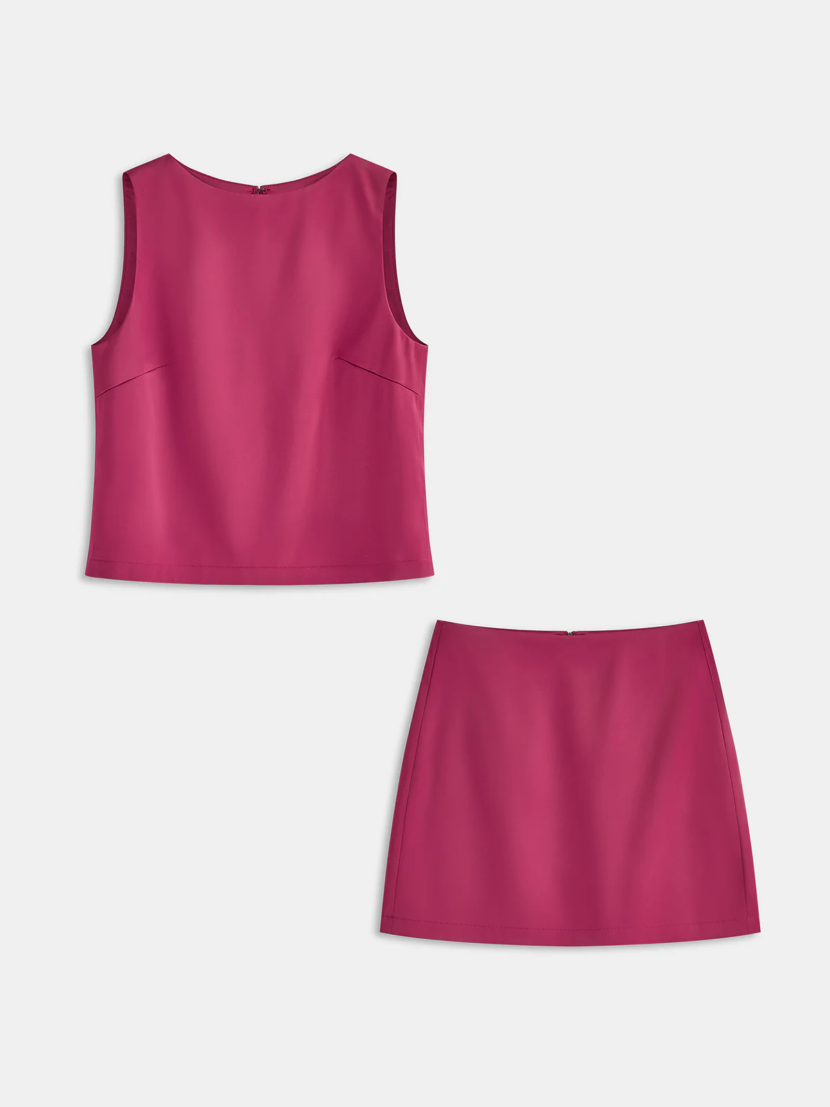 Bow Detail Sleeveless Top & Mini Skirt Set - Image 2