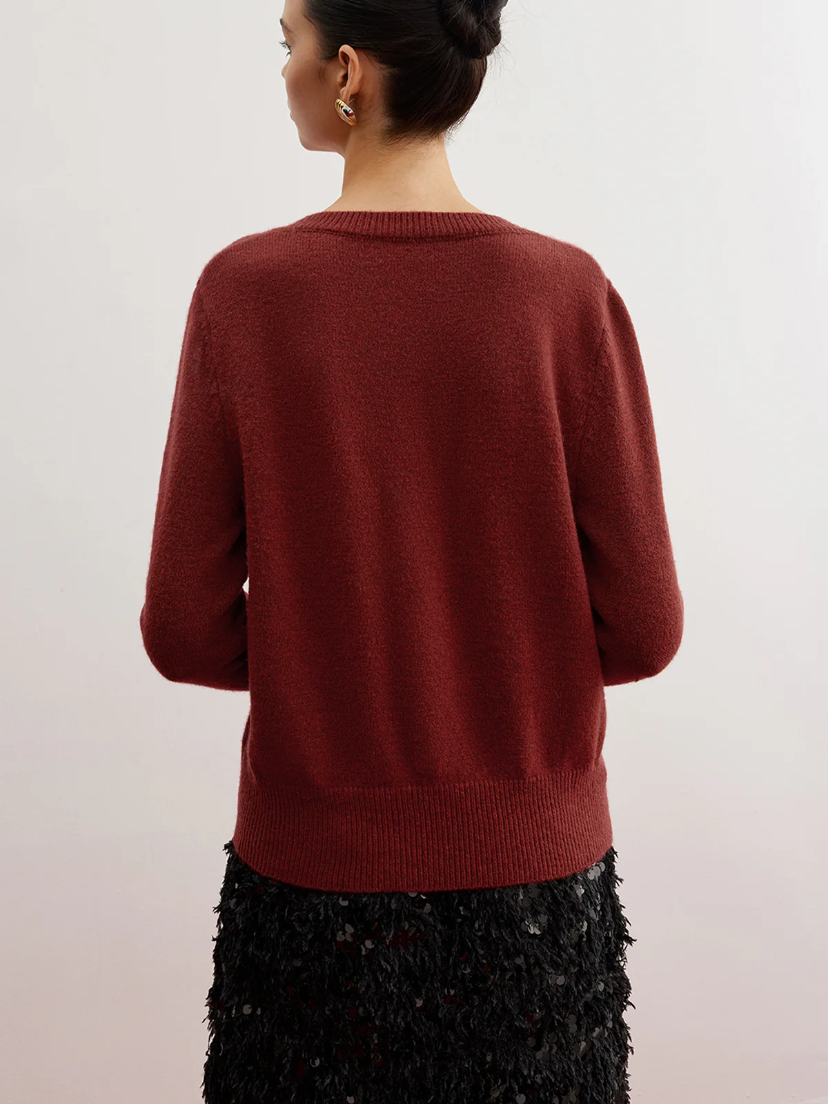 Bow Detail Split Pullover Sweater - Image 5