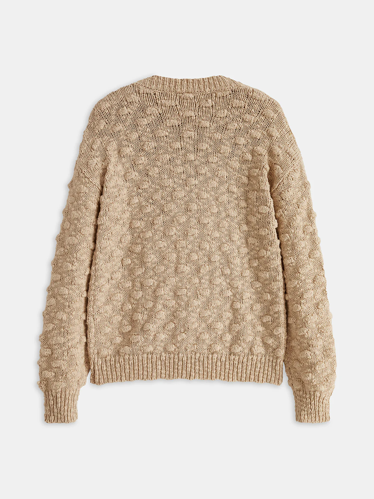 Bow Detail Textured Knit Cardigan - Image 2
