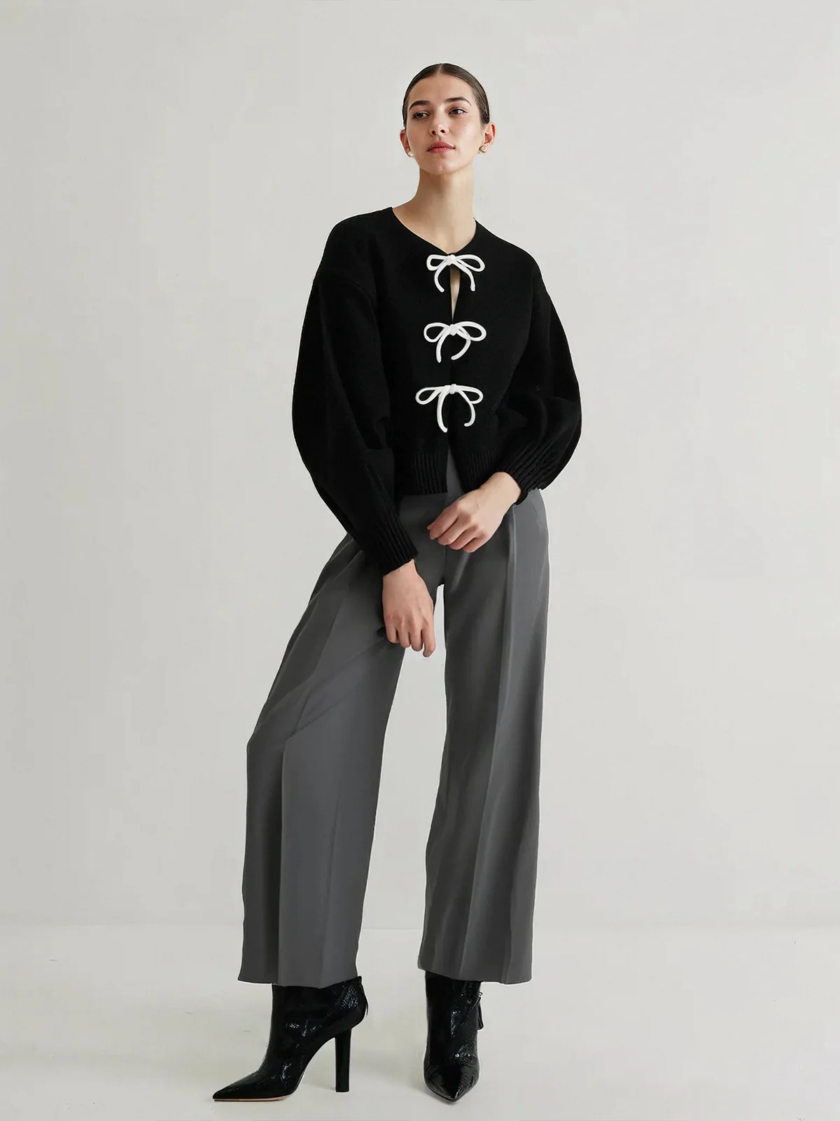 Bow Front Shift Sweater - Image 2