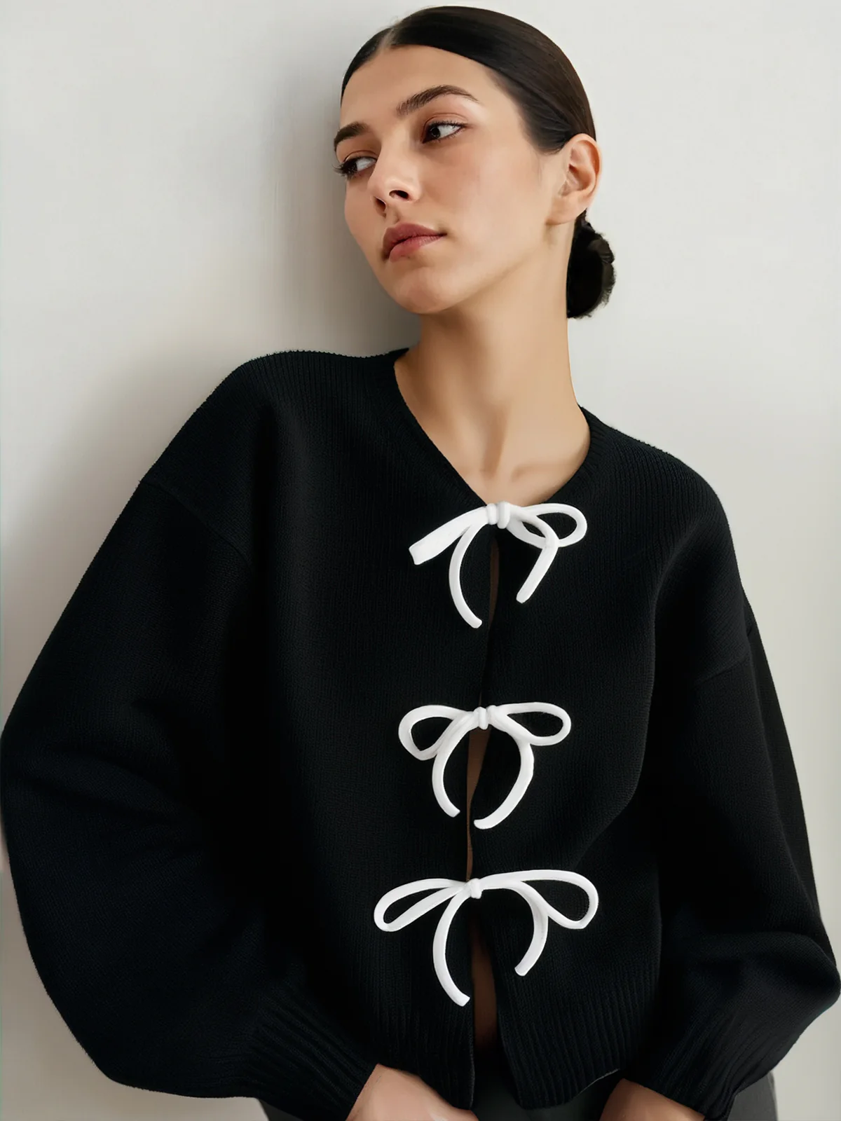 Bow Front Shift Sweater - Image 3